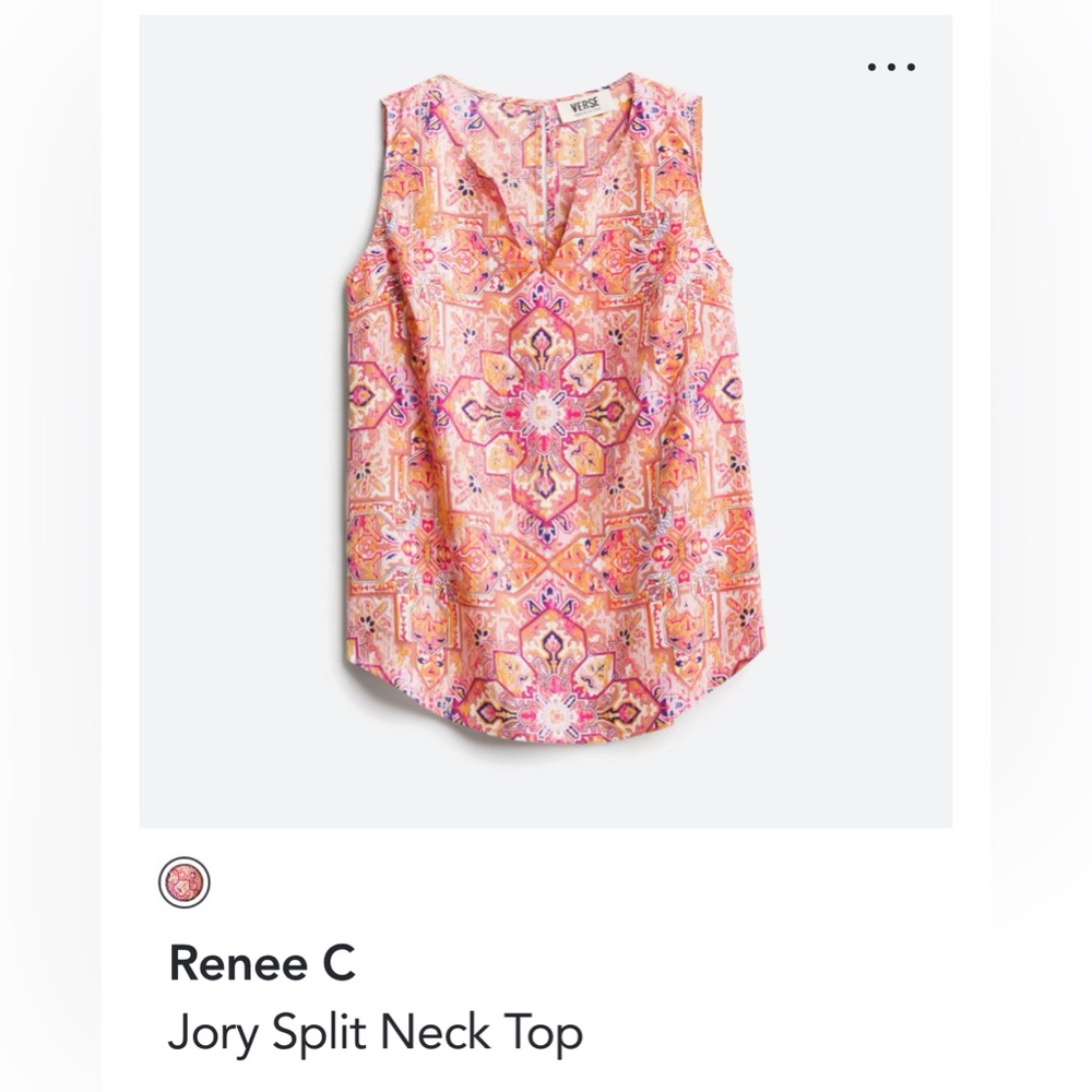 Renee C Jory Split Neck Top